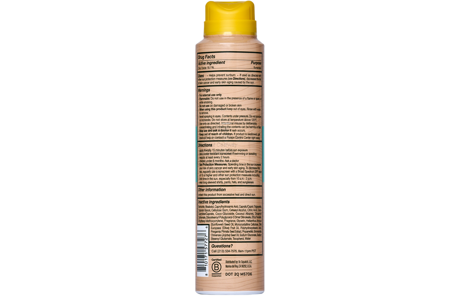 Spray Sunscreen | SPF 30 UVA/UVB Protection | Non-Greasy Mineral Sunscreen for Men B8