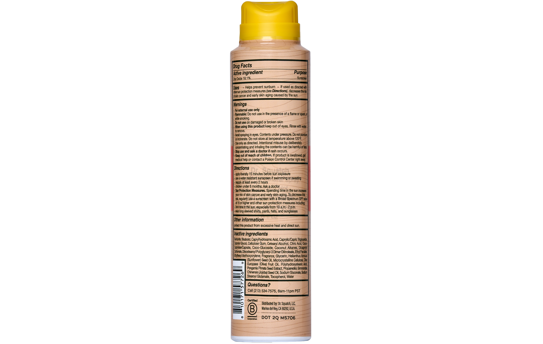 Spray Sunscreen | SPF 30 UVA/UVB Protection | Non-Greasy Mineral Sunscreen for Men B8