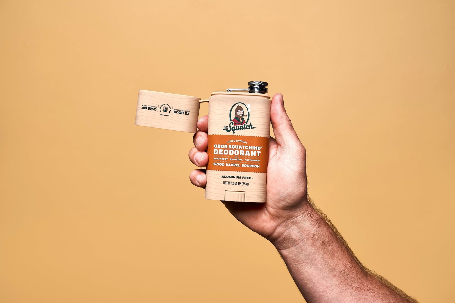Wood Barrel Bourbon Deo Flask T4