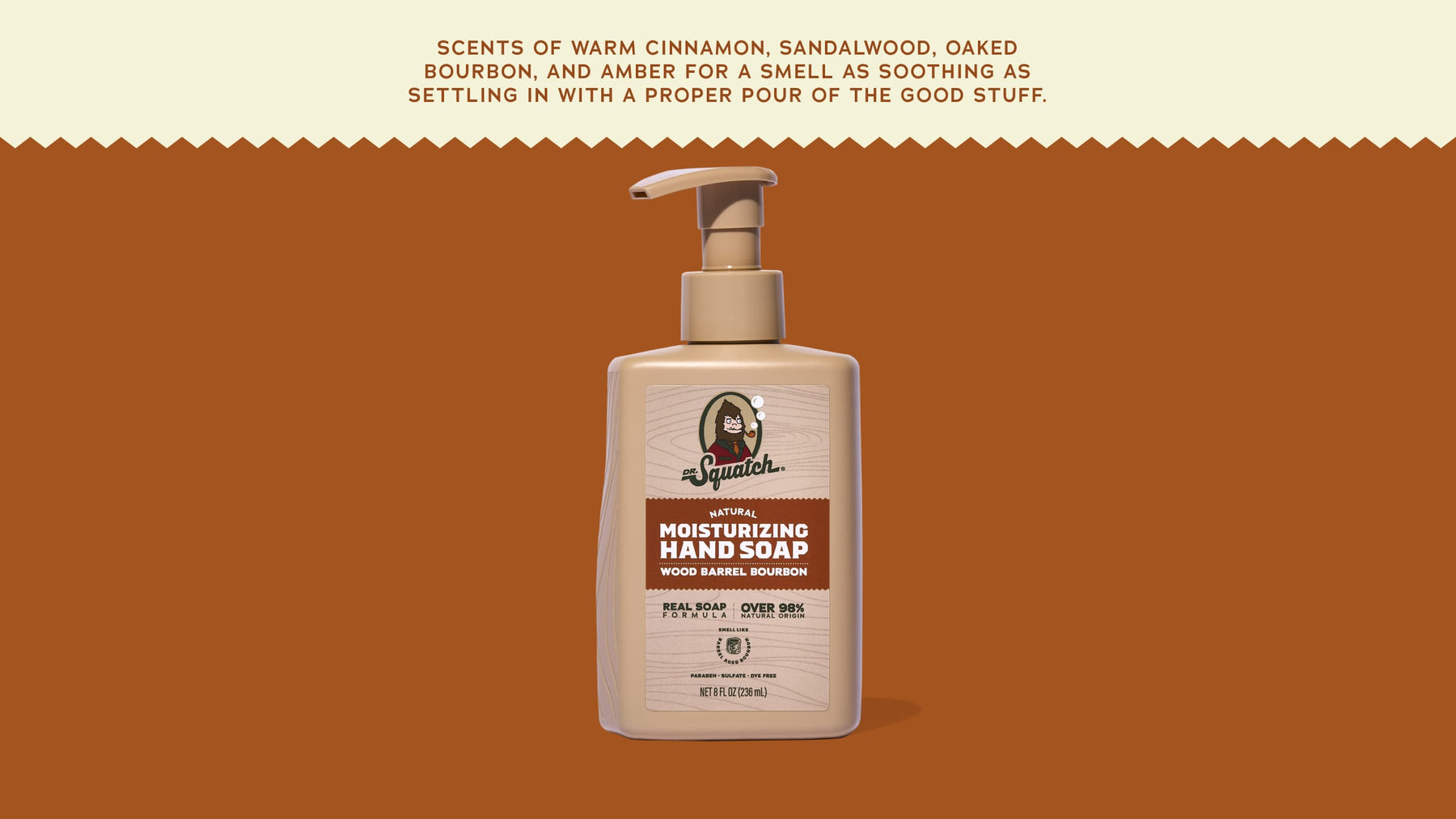 Wood Barrel Bourbon Hand Soap D8