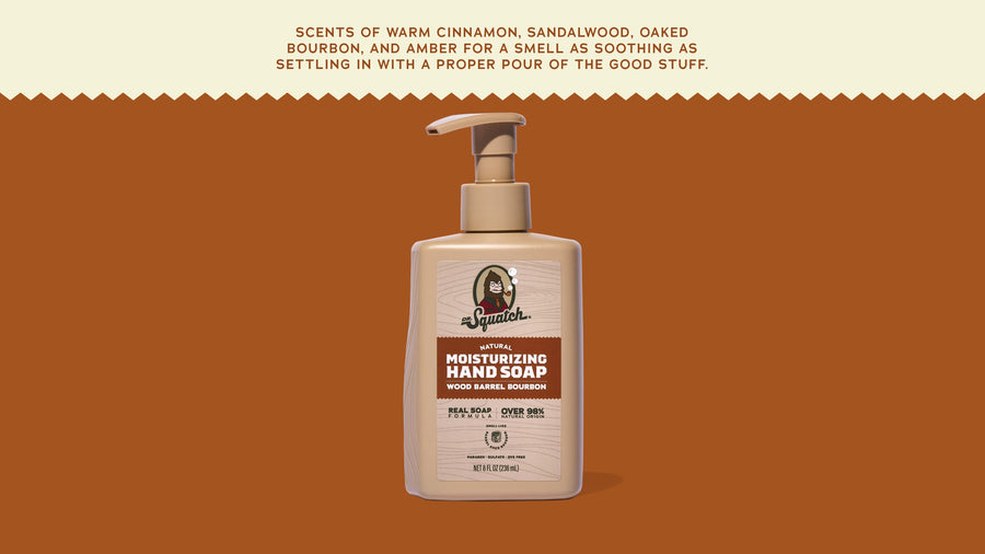 Wood Barrel Bourbon Hand Soap D8
