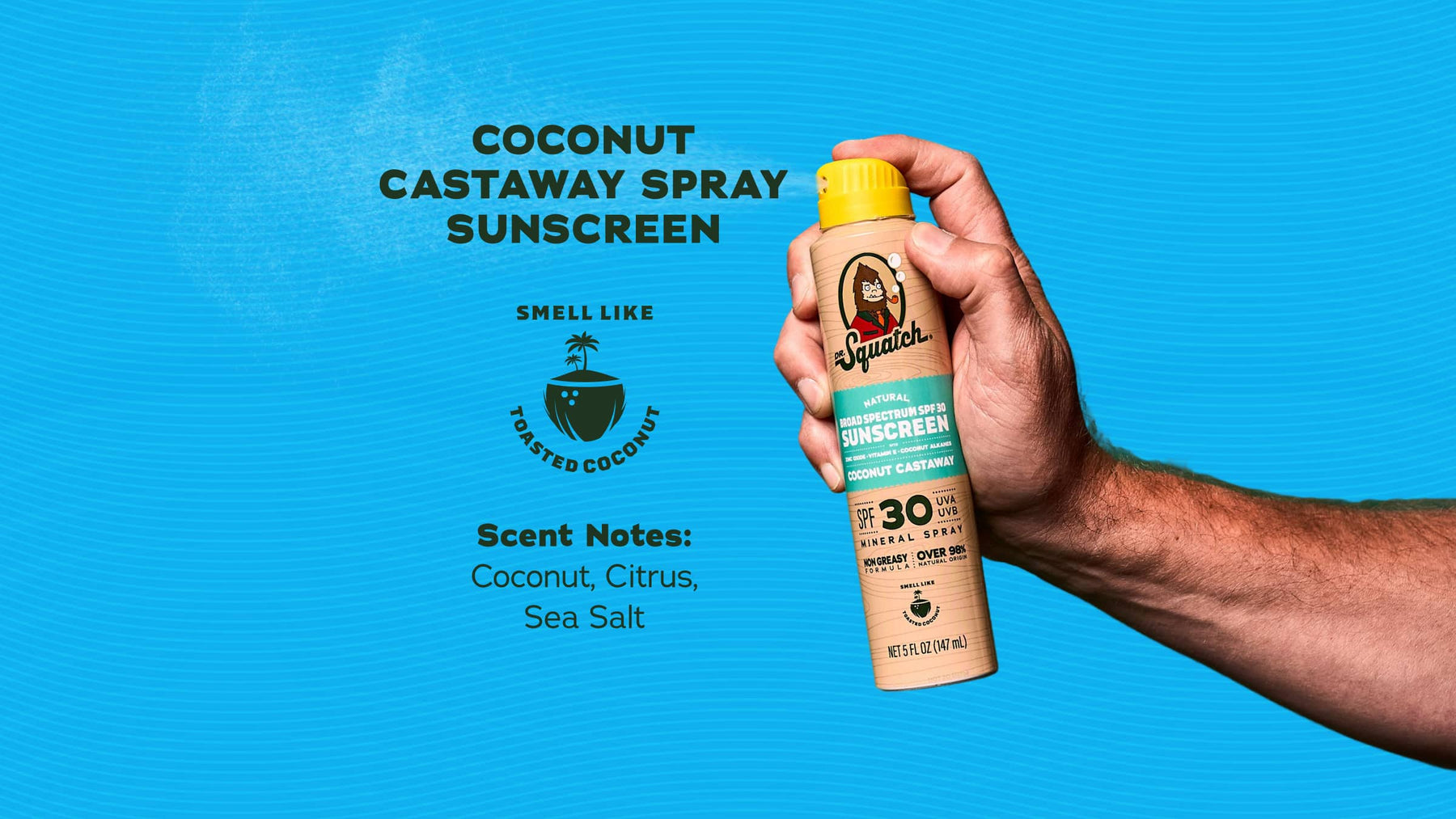 Spray Sunscreen | SPF 30 UVA/UVB Protection | Non-Greasy Mineral Sunscreen for Men B8