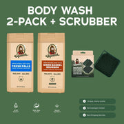 Body Wash 2-Pack + Scrubber Y9