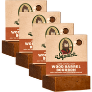 4-Pack Wood Barrel Bourbon Natural Bar Soap A0
