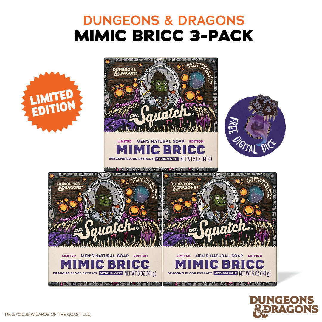 Dungeons & Dragons Mimic Bricc 3-Pack - Exclusive Limited Edition Bar Soap X2